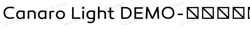 Canaro Light DEMO字体转换